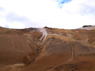 Fototapeta na wymiar Namafjall Hverir Geothermal Area in Iceland