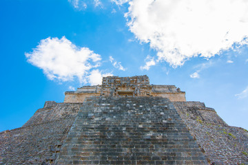 Pyramid of the fortune teller located in the archaeological zone of Uxmal