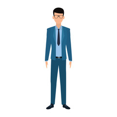 avatar businessman standing icon
