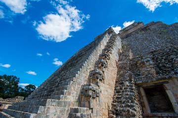 Pyramid of the fortune teller located in the archaeological zone of Uxmal