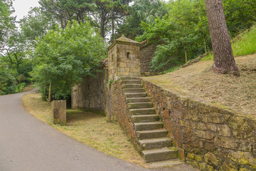 San Sebastian, Spain. Facilities castle La Mota on Mount Urgull