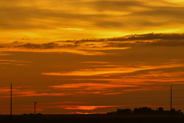 sunset over the country 