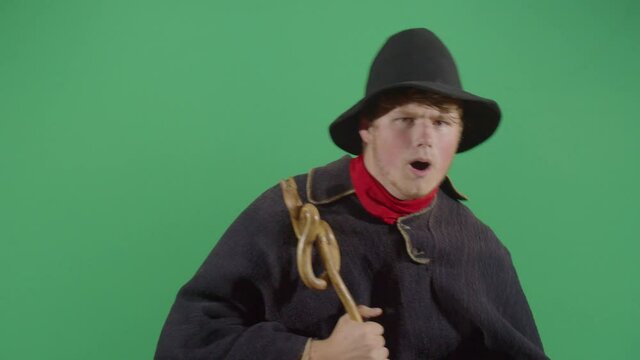 Adult Man Magician Find Something Surprising