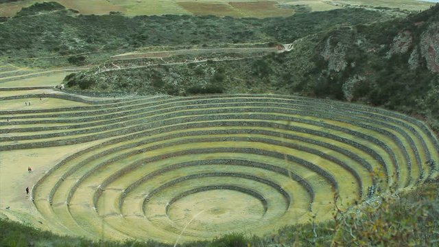 The Incan agricultural terraces at Moray, Peru