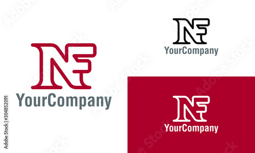 Letter Nf Logo Design Template Simple Minimalist Template Graphic Illustration Creative Vector Emblem For Icon Or Design Concept Wall Mural Leylagraph