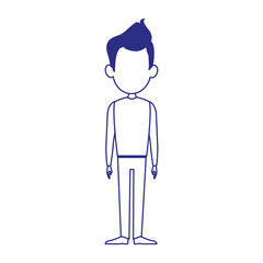 cool man standing icon, flat design