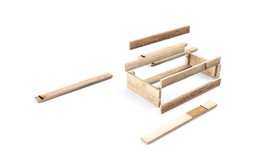Opened and closed blank cardboard packages. 3d rendering