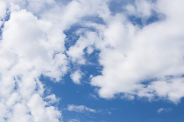 Blue sky background with clouds.