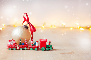 cristmas holidays card with christmas decorations