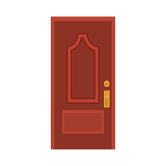 house door icon, flat design