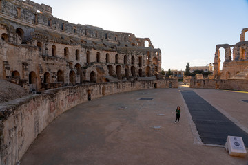 Amphitheatre of El Jem is an oval amphitheatre in the modern-day city of El Djem, Tunisia