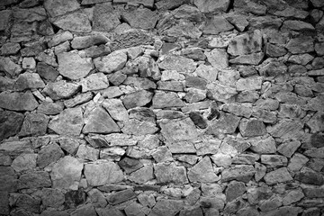 Stone background, texture of stone grey brick wall