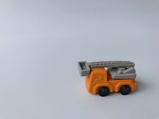 Obraz premium A bucket truck is isolated on white background.