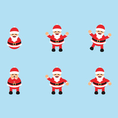 Collection of Christmas Santa Claus. Christmas vectors.