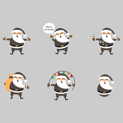 Collection of Christmas Santa Claus. Christmas vectors.
