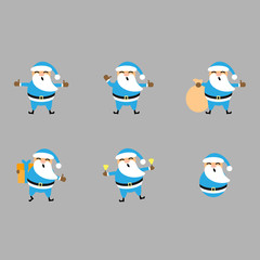 Collection of Christmas Santa Claus. Christmas vectors.