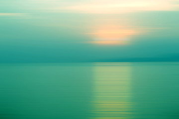 Obraz premium Abstract background motion blur sunset on the sea