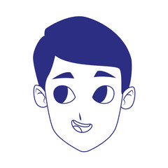 cartoon happy man face icon