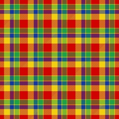 Warm autumn toned colorful tartan seamless design pattern