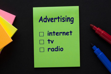Advertising Checklist Concept