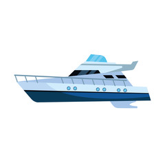 modern cruise ship icon, flat design