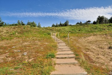 Sentier GR34 de la côte à Erquy en Bretagne. France