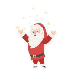 Set of christmas Santa Claus. vector illustration. Merry christmas design elements. xmas background. Vector personage