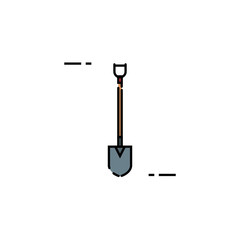 Isolated shovel utensil icon fill design