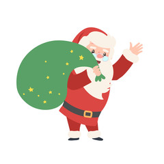 Set of christmas Santa Claus. vector illustration. Merry christmas design elements. xmas background. Vector personage