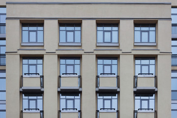 building geometry windows architecture. business center glass design square