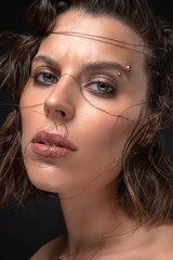 beauty portrait with creative make up - 304876851