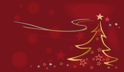 Simplified Christmas background vector illustration