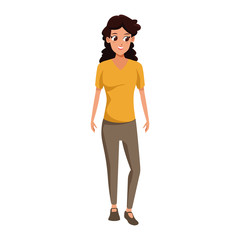 Fototapeta premium adult woman standing icon, flat design