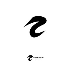 R letter modern smooth moving logo design template