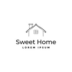 House real estate simple logo design