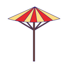 Obraz premium beach parasol icon, flat design