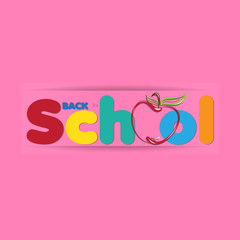 Back to school words education logo icon vector symbol design