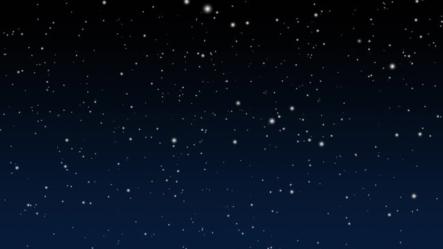 Snow with white snowflakes slowly falling down on blue gradient background - christmas, winter or new year template, loopable
