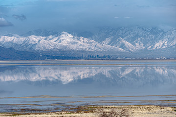 Salt Lake city Lake reflection