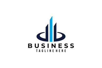 real estate business stat logo icon vector isolated