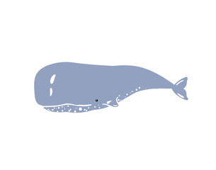 Vector illustration of whale. © Bonnie Cocos