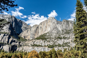 Yosemite falls in the winter