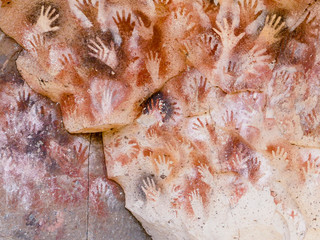 Cave paintings in Patagonia, Argentina, Cueva de las Manos © dr322