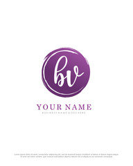 B V BV initial splash logo template vector. A logo design for company and identity business.