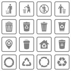 trash can icon vector design symbol