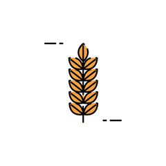 Isolated wheat icon fill design