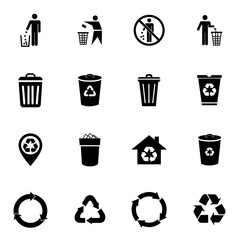 trash can icon vector design symbol