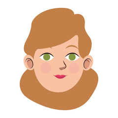 Obraz premium adult woman face icon, flat design