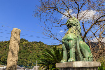 Obraz premium 陶山神社 狛犬 佐賀県有田町 Sueyama Shrine Komainu Saga Arita town