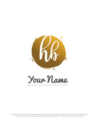 H B HB initial splash logo template vector. A logo design for company and identity business.